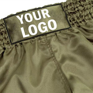 Short surdimensionné pour hommes de haute qualité Factory Direct Short de boxe respirant avec motif brodé couleur unie - Product Image 5