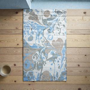Tapis en laine noué à la main, motif géométrique moderne, poils épais, tapis écologique pour salon et chambre à coucher |   Tapis en laine fait main de luxe - Product Image 3