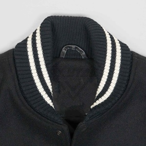 Nuevo logotipo personalizado parches bordados a prueba de viento Letterman béisbol cuero manga lana cuerpo bombardero poliéster Varsity chaqueta - Product Image 4