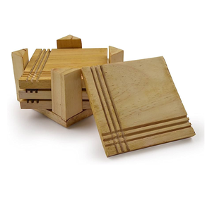 Dessous de verre en bois écologique carré pour bière boisson boisson personnalisée impression tapis de table produit de qualité supérieure - Product Image 6