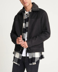 Wholesale Nubuck Trucker Cow-Hide Leather <b>Jackets</b> for <b>Mens</b> Customized High Quality Breathable Lambskin Leather <b>Jacket</b> - Product Image 1