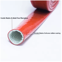 Gaine en fibre de verre enduite de silicone certifiée CE, isolation haute tension 7000V, -10 à 260°C pour la protection des câbles, sur mesure