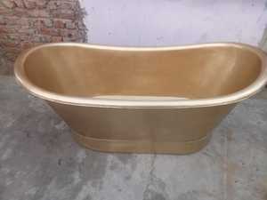 Modern Luxury Brass Free Standing Bathtub Black Plated Single or Double <b>Slipper</b> Wholesale <b>Cheap</b> Bathtub - Product Image 2