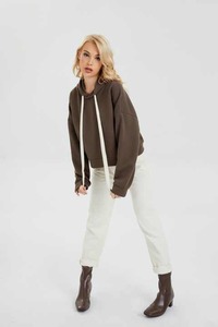 Sweat-shirts en coton de qualité pour femmes, logo personnalisé, style streetwear, vêtements de sport, longueur standard, hiver, appliques brodées, respirant - Product Image 2