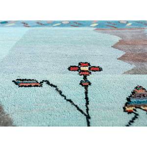 Tapis en laine et soie de bambou noué à la main Freedom Manchaha à motif abstrait bleu pour la décoration de la maison et du salon - Les-1412 - Product Image 3