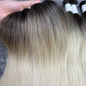 ผมต่อแบบมีลูกไม้ขนาดใหญ่แบบ HD ไล่เฉดสีผมตรงธรรมชาติ - Product Image 2