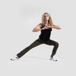 Legging de sport tricoté Olive pour une flexibilité dynamique, taille XL, pantalon de yoga avec effet ventre plat, vêtement de yoga chaud en spandex à motifs - Product Image 4
