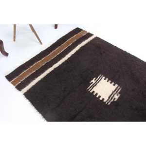 4x5.6 ft Turkish Rug, Accent Vintage Rug, <b>Brown</b> Patchwork Rug - Product Image 1