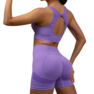 Conjunto de Yoga para mujer, conjunto de 2 piezas de talla grande, conjunto de Yoga de alta elasticidad, conjunto de ropa deportiva, transpirable, de secado rápido - Product Image 6