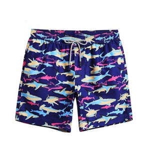 <b>Mens</b> Swim Shorts 130 GSM Quick Dry Polyester Blue Shark Print Beach Swim <b>Trunks</b> Custom Sublimation Logo <b>men's</b> shorts - Product Image 6
