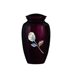 Urna para adultos de cremación de latón perla púrpura, urna funeraria para adultos de Metal sólido niquelado, grabada para cenizas humanas, tarro de recuerdo - Product Image 2