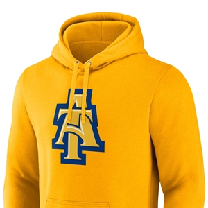 Sudadera con capucha amarilla de Carolina del Norte A & T Aggies con logotipo Bold A & T para hombres y mujeres - Product Image 3