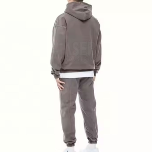 Survêtement décontracté à capuche de bonne qualité en tissu épais pour hommes, respirant, impression de logo personnalisée, fabrication OEM - Product Image 3