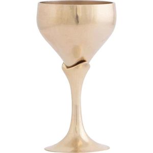 Gold Plated Brass Wine <b>Goblet</b> Shining Polished Antique Royal Design Ideal For Home Hotel Bar Elegant Storage Glassware Supplies - Product Image 3