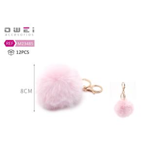 Llavero de felpa rosa de 8cm con candado Diseño único para organización de llaves - Product Image 1