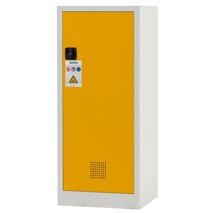 Armadio chimico Tough, tipo CS 60-140, corpo grigio/porta a battente gialla, con 3 vasche di raccolta - Product Image 2