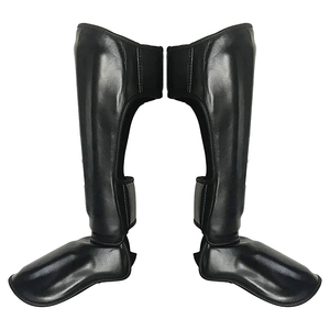 Venta al por mayor logotipo personalizado artes marciales Kick Boxing MMA espinilleras almohadillas transpirable Protección Integral - Product Image 4