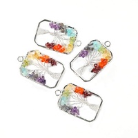 Colliers de bijoux de mode Mix Aura Crystal Golden Wire Wrap Crayon Pendentifs