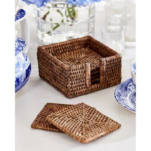 Antique gros caboteur rotin qualité Standard fait à la main tapis vaisselle caboteur herbe de mer chargeur assiette & Jute napperon caboteur - Product Image 2