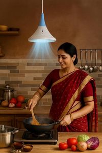 Vô Hình dẫn Quạt trần | phong cách, thiết kế không phô trương cho trang trí nhà hiện đại | luồng không khí hiệu quả cho cuộc sống, phòng ngủ & nhà bếp - Product Image 4