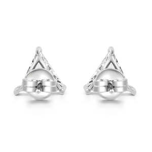 NOVAMART Fine Zarkan Trendy Gold-Plated <b>Silver</b> <b>Stud</b> <b>Earrings</b> with Single Zircon Pyramid Cute Geometric Rose Gold Diamond <b>Studs</b> f - Product Image 5