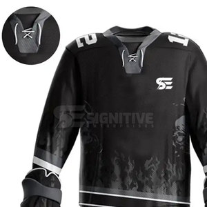 Ensemble d'uniformes de hockey sur glace d'entraînement avec panneaux extensibles, respirant, séchage rapide, sensation confortable, design personnalisé - Product Image 6