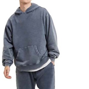 Venta al por mayor de secado rápido 100% algodón Vintage lavado ácido estilo recién llegado 380Gsm sudaderas con capucha personalizadas para hombres peso pesado sudaderas básicas - Product Image 1