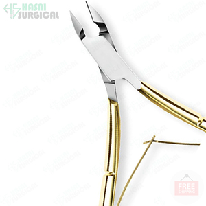 Pince à ongles à cuticules professionnelle avec pointe de 7mm et revêtement demi-noir fabriqué au Pakistan - Product Image 3