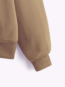 Sweat à capuche oversize pour femme en molleton de coton de haute qualité, décontracté, pour l'hiver, avec logo et étiquette personnalisés sur le devant - Product Image 4