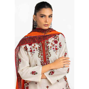 เสื้อเชิ้ตและกางเกงลำลองพิมพ์ลายผ้าแคมบริค 3 ชิ้น พร้อมผ้าพันคอ รุ่น IPST-SCF-77400 - Product Image 1