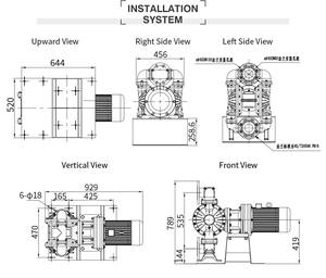 GODO DBY3S-100P Pompa cair tekanan tinggi, pompa diafragma elektrik 4 inci, pompa transfer minyak elektrik untuk air laut - Product Image 6