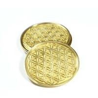 Dessous de verre à thé en laiton en métal de luxe élégant Design unique de fleurs au laser pour les décors de table à la maison Tapis durables pour bars cafés