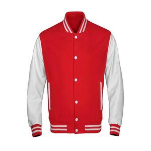 Chaqueta Universitaria de Béisbol Vintage Unisex de Lana con Mangas de Cuero Casual Sólida de Otoño, Estilo Letterman de Moda - Product Image 3