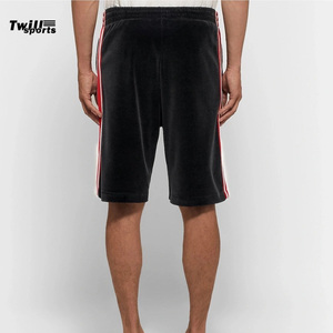 Summer High Vibes <b>Men's</b> Camouflage Pattern Canvas <b>Shorts</b> with <b>Red</b> Line Quick Dry Gym & Street Wear - Product Image 3