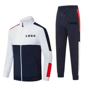Chándal transpirable de alta calidad con logotipo personalizado para hombre, conjuntos de chándal para hombre, chaqueta y pantalones de algodón 100%, chándal - Product Image 1