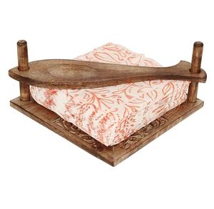 Boîte de rangement en bois au design moderne boîte support porte-serviettes organisateur boîte à mouchoirs avec couvercles en bois - Product Image 6