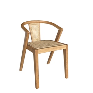 Modern Farmhouse Solid Wood <b>Dining</b> <b>Chair</b> with <b>Rattan</b> Vietnam Home Furniture ODM for Kitchen School Hall Apartment Villa - Product Image 2