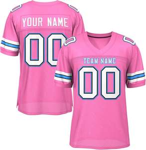 Camisetas personalizadas de fútbol americano, logotipo de equipo deportivo OEM, números de nombre, malla de poliéster, impresión por sublimación de tela de secado rápido - Product Image 3