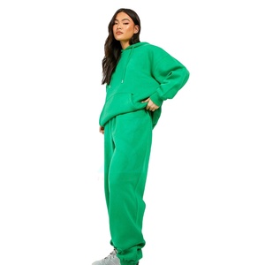 ชุดวอร์มผ้าฝ้าย100% มีฮู้ดสำหรับผู้หญิงชุดวอร์มผ้าคอตตอนไซส์ใหญ่พิเศษพิมพ์ลายโลโก้ได้ตามต้องการสำหรับฤดูหนาว - Product Image 1