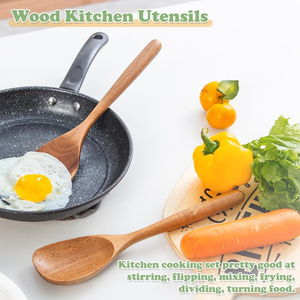 Cubiertos de madera hechos a mano, juego de cubiertos de ensalada con palillos, vajilla de interior, juego de cubiertos para restaurante, Hotel, cena, fiesta, servicio - Product Image 5