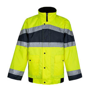 High Quality Safety Work Clothing Jacket Reflective Men Raincoat PU Safety Work Shirt Water <b>Proof</b> With Pockets logo Customized - Product Image 3