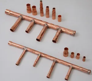 100% Copper Header Pipe for branching at best and lowest price by Indian manufacturer used in VRF air conditioner HVAC industry