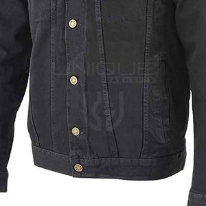 2025 couleur unie tenue décontracté hommes jean veste Streetwear nouvelle mode confortable hommes jean vestes d'hiver - Product Image 6
