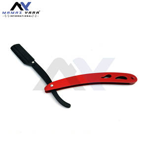 Navaja de Afeitar Profesional para Barbería, Navaja de Seguridad para Hombre, Color Rojo y Negro, Afeitado Tradicional, Ustra, para Uso en Casa o Barbería - Product Image 6