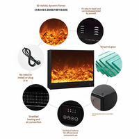 Insert de cheminée électrique encastré de style européen, flamme simulée, chauffage pour salon, décoration intérieure et chauffage domestique
