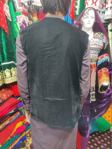 Chaleco Tradicional Masculino Hecho a Mano, Estilo Étnico Cultural Pashtun Afgano, Chaleco sin Mangas, Bordado Vintage, para Bodas, Invierno, 100% - Product Image 3