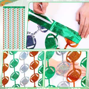 ม่านประดับทรงกลมแวววาวสีเขียวแวววาวใช้ประดับวันฟุตบอลวันอาทิตย์คืนกีฬาสำหรับงานเลี้ยงวันเกิด - Product Image 2