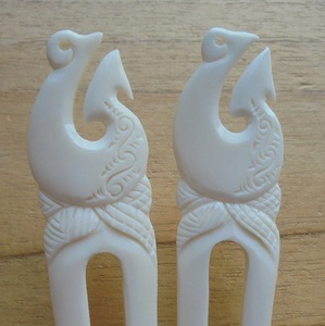 Pasador de Pelo de Hueso de Búfalo 100% de Alta Calidad, Palillo de Pelo Hecho a Mano de Lujo para Mujeres con Cabello Largo, Accesorios para el Cabello Estilo Love - Product Image 4