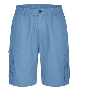 Pantalones cortos de jogging de cintura alta personalizados para hombre, pantalones Cargo de secado rápido de alta calidad, Bermudas hasta la rodilla, diseño liso en blanco - Product Image 3