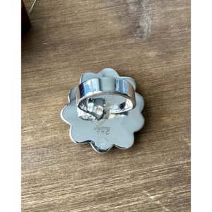 Bague ajustable en argent sterling avec pierres multiples faites à la main du sud-ouest, sertie en clos - Product Image 3